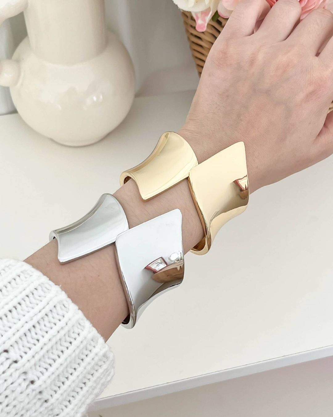 Silver Swirl Openable Kada/Cuff