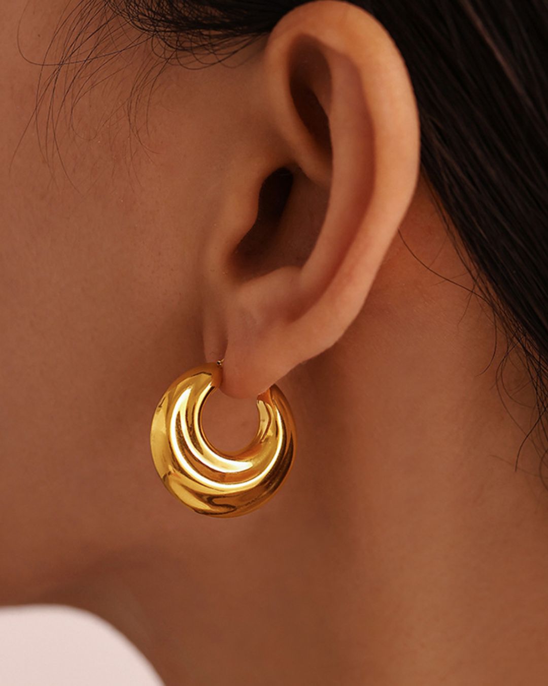 Golden Small Hoop Earring