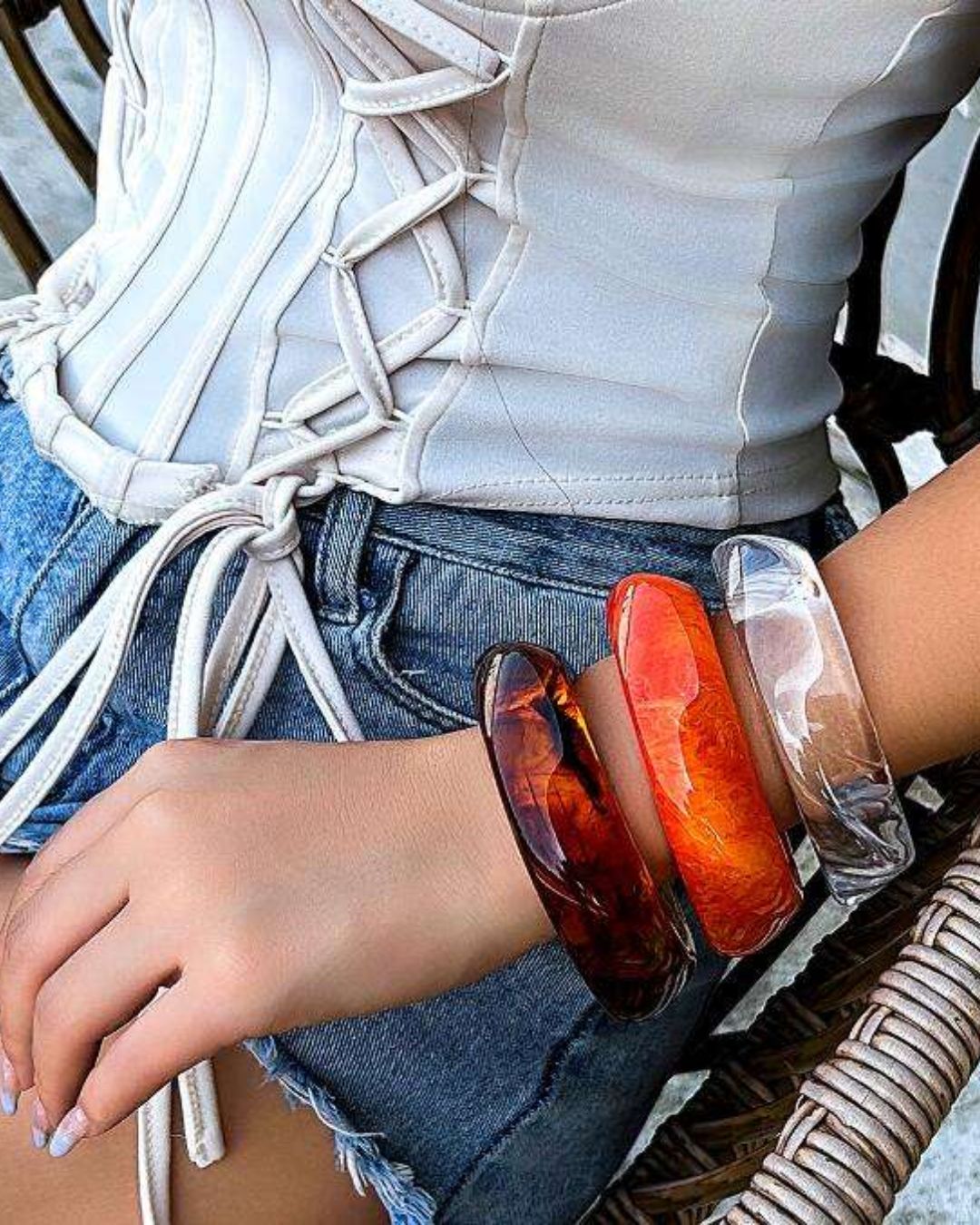 Maroon Resin Bangles