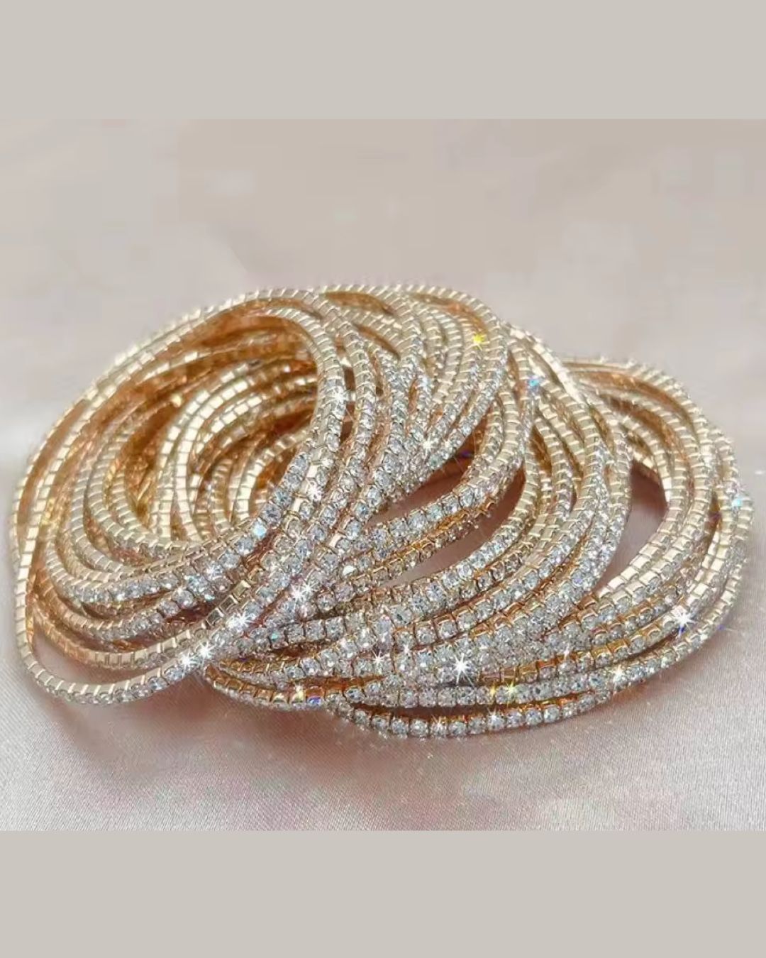Stretchable Gold - Plated Bracelet - Pack of 12