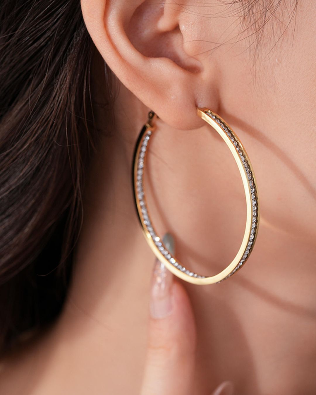 Mia Golden Hoops earrings