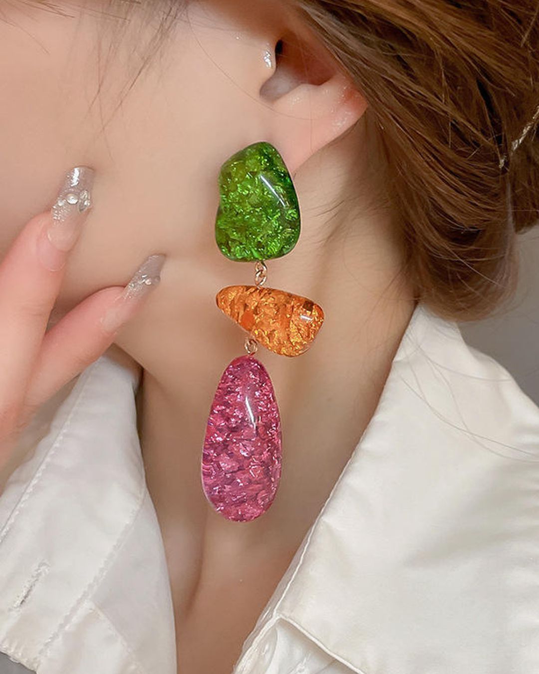 Chic Multicolor Drop Earrings