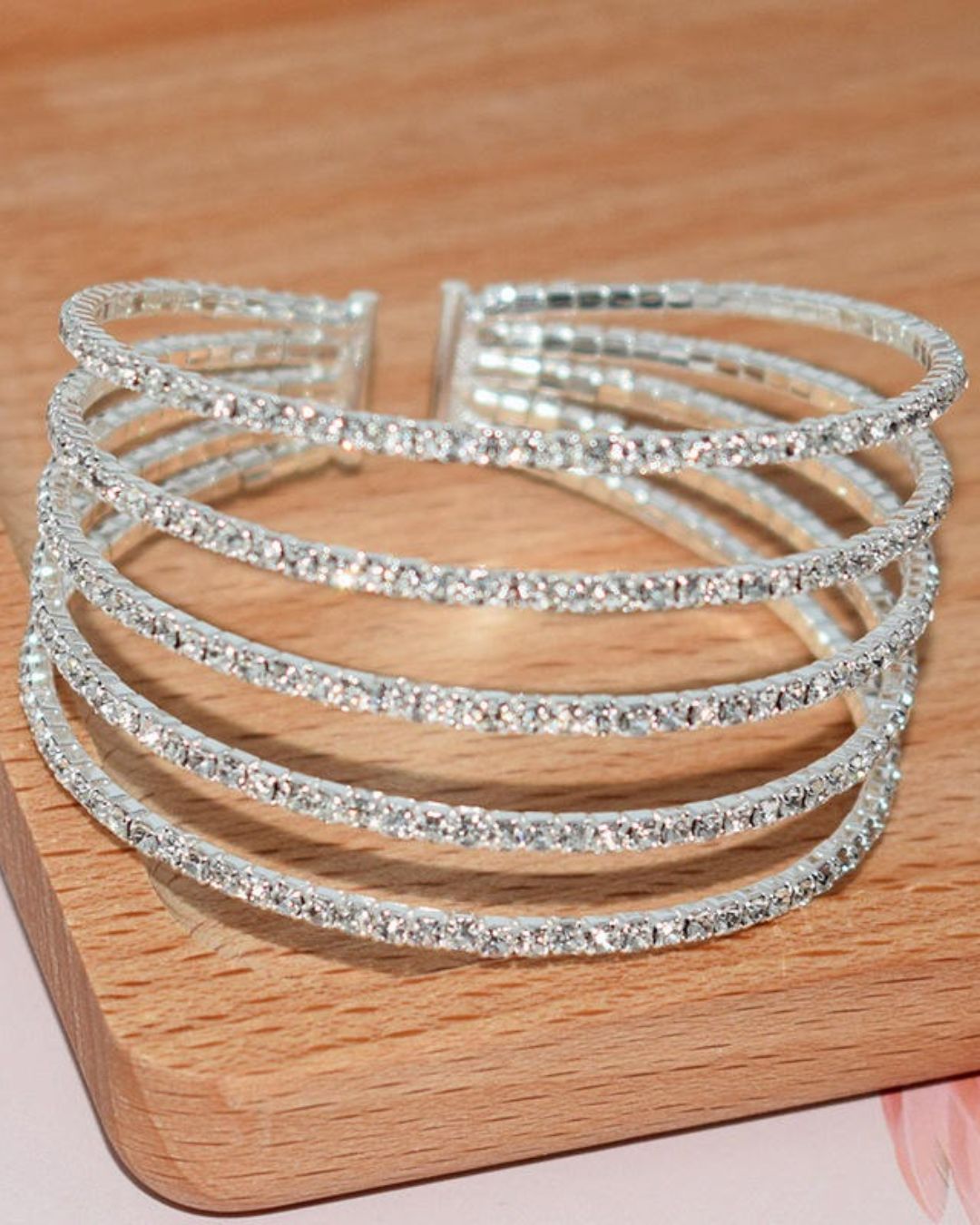 Layered American Diamond Bracelet