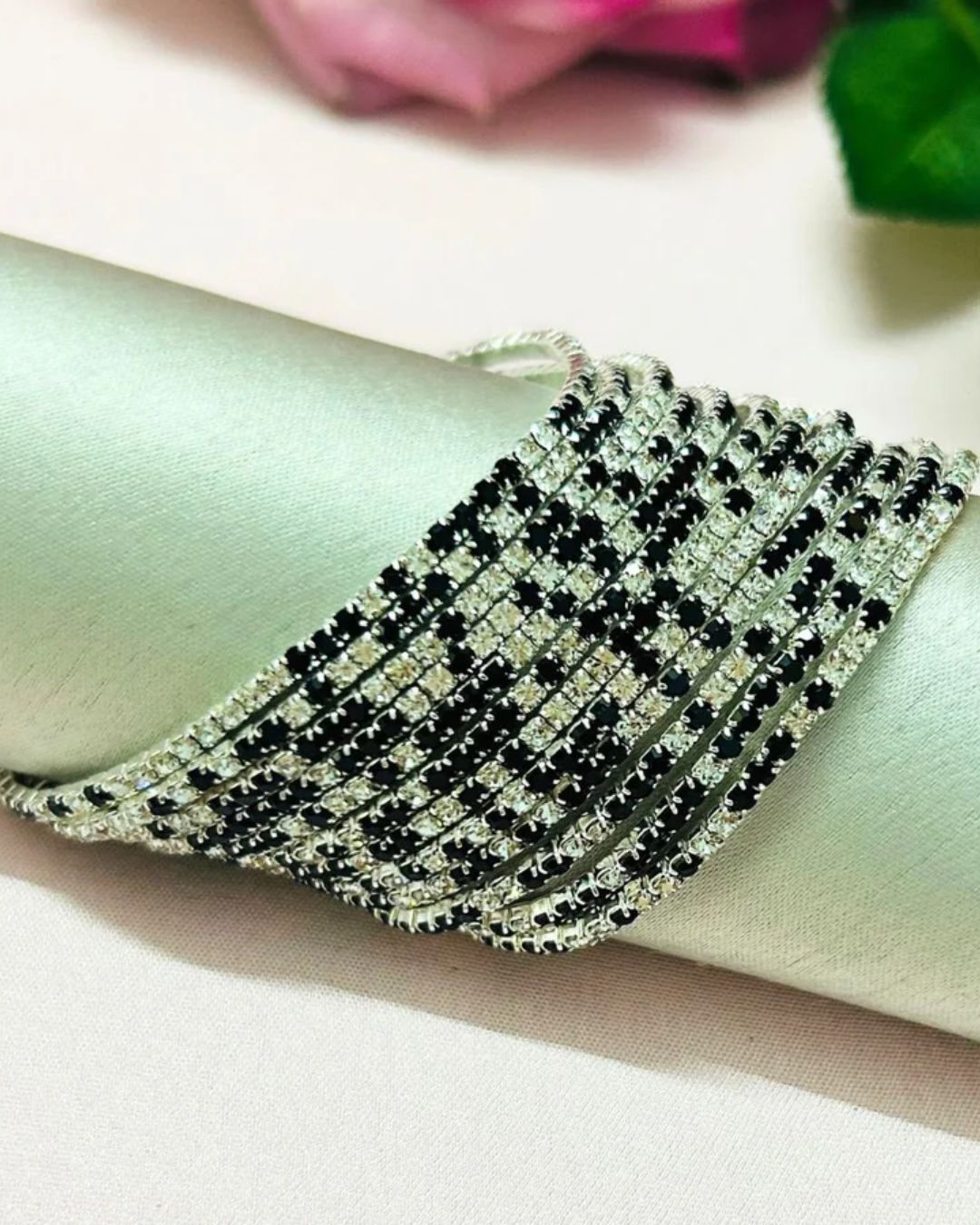 Pilates Core Girl - Silver Plated Stretchable Bracelet - Pack of 12