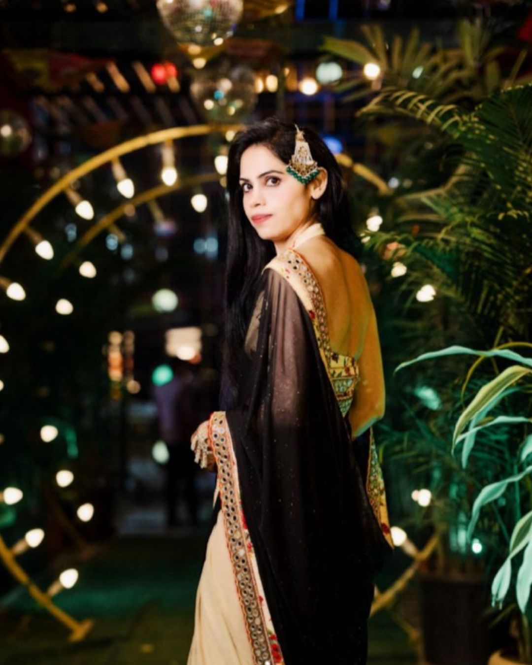 Jodha Green And White Jhoomar Earrings