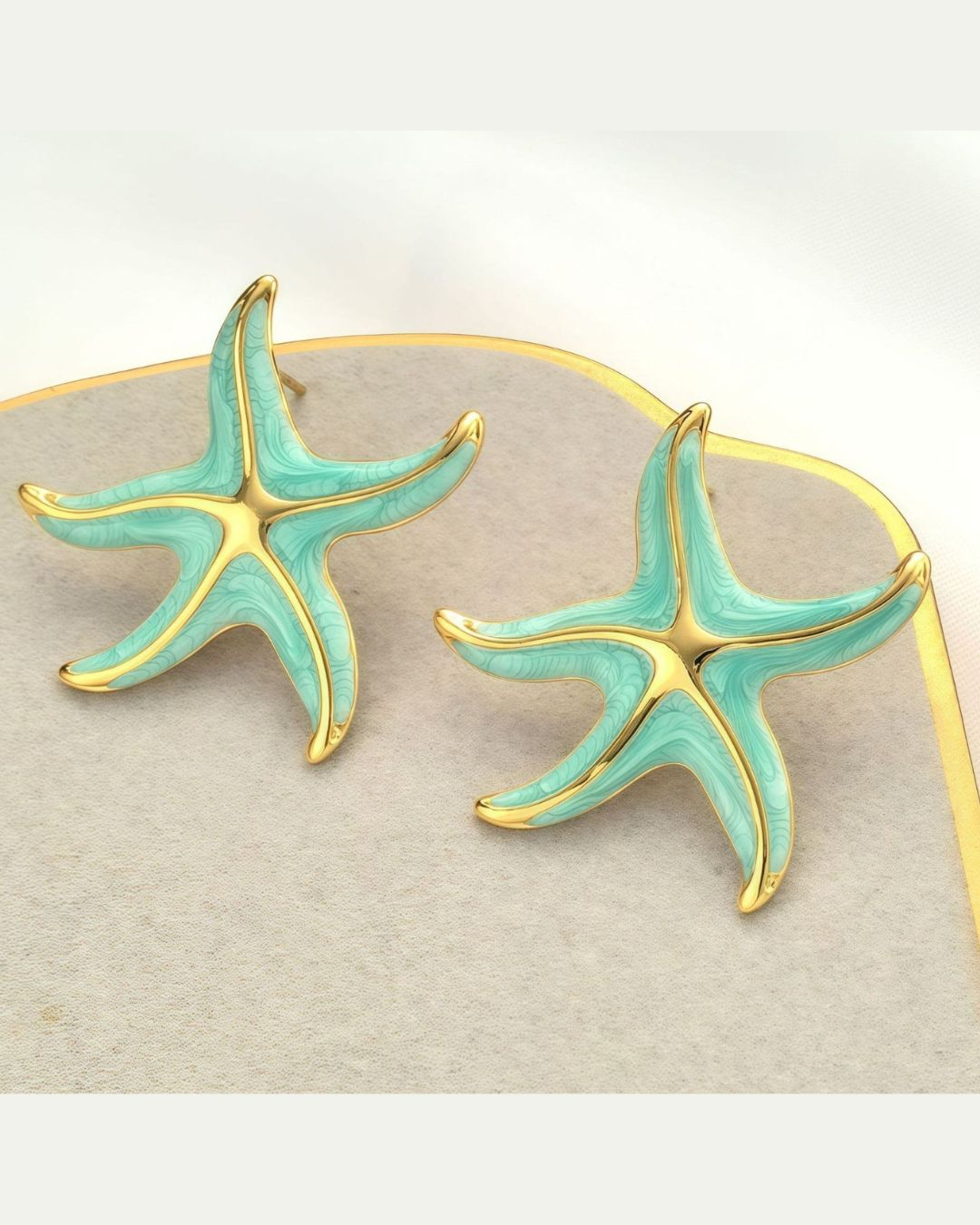 Green Starfish Earring