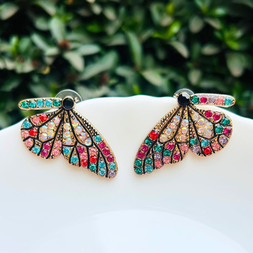 Butterfly Multi Stud Earring