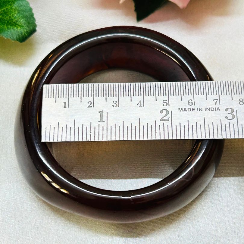 Maroon Resin Bangle - Broad