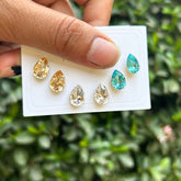 Set Of 3 Colorful Rhinestone Studs