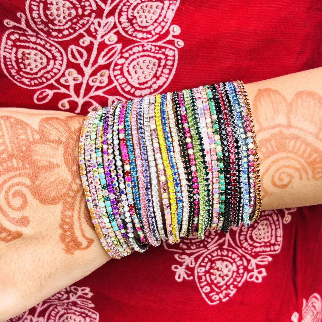 Baraat Special Multicolour Stretchable Bracelet - Pack of 36