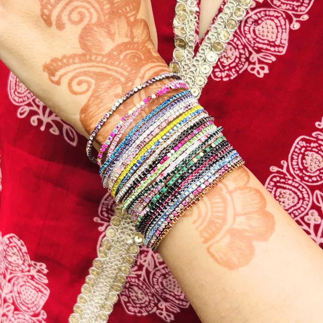 Stretchable Multicolour Bracelet - Pack of 24
