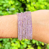 Stretchable Purple Gold - Plated Bracelet - Pack of 12