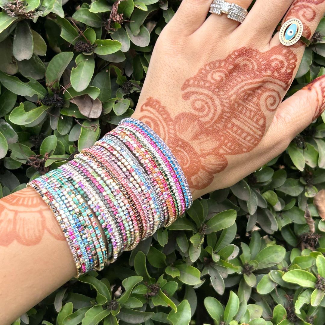 Stretchable Multicolour Bracelet - Pack of 30