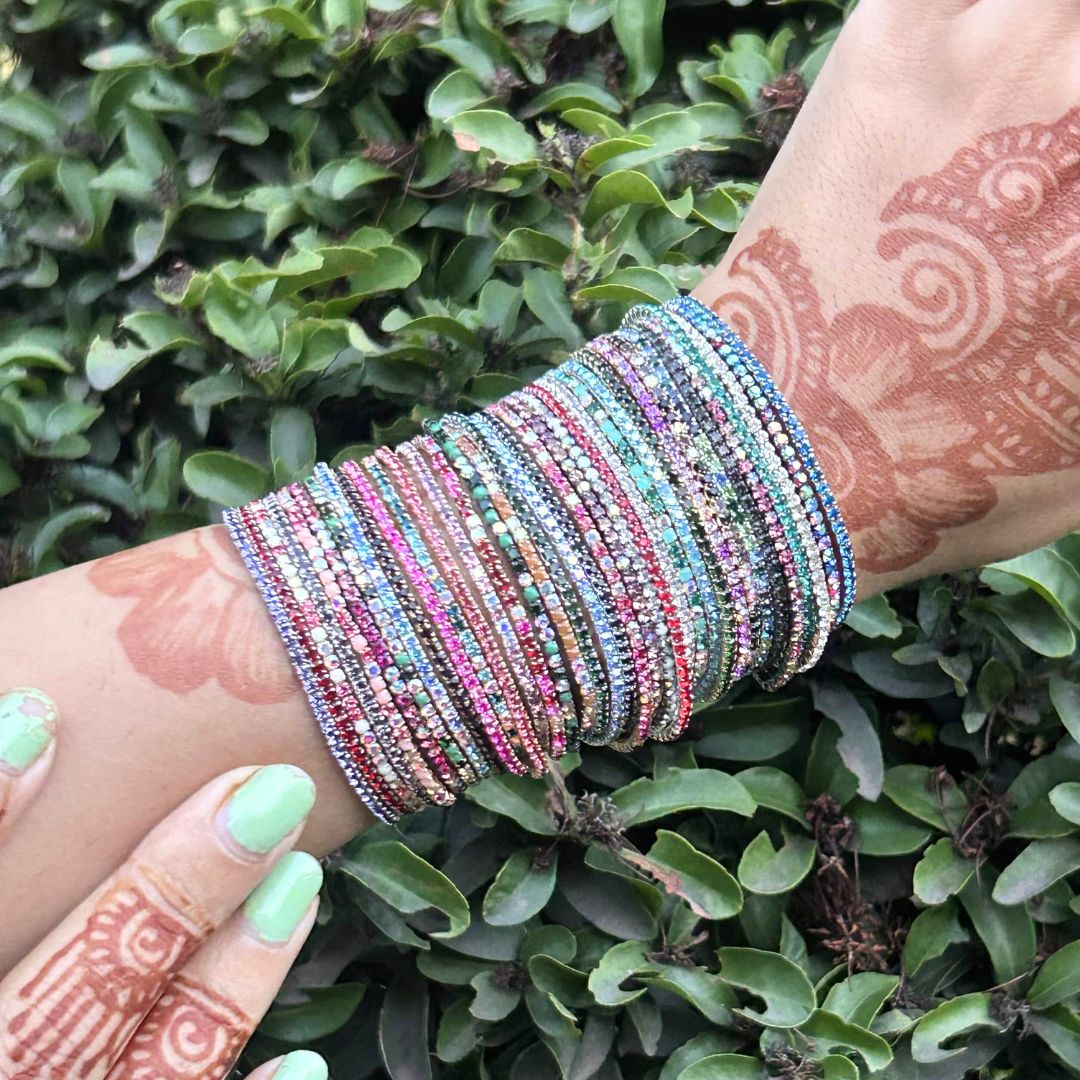 Baraat Special Multicolour Stretchable Bracelet - Pack of 36