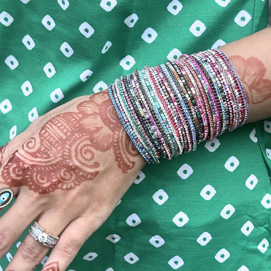 Baraat Special Multicolour Stretchable Bracelet - Pack of 36