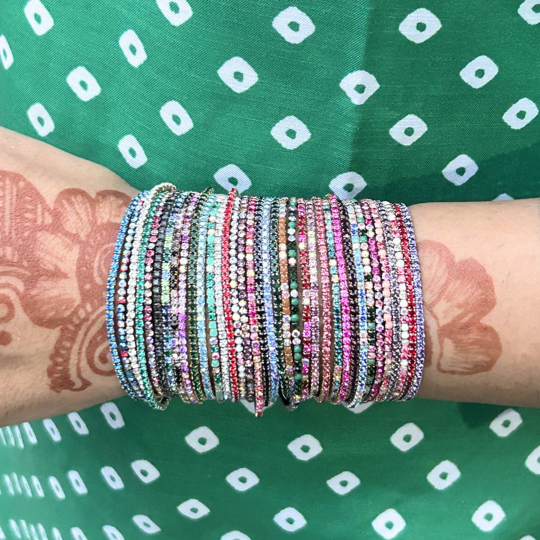 Baraat Special Multicolour Stretchable Bracelet - Pack of 36