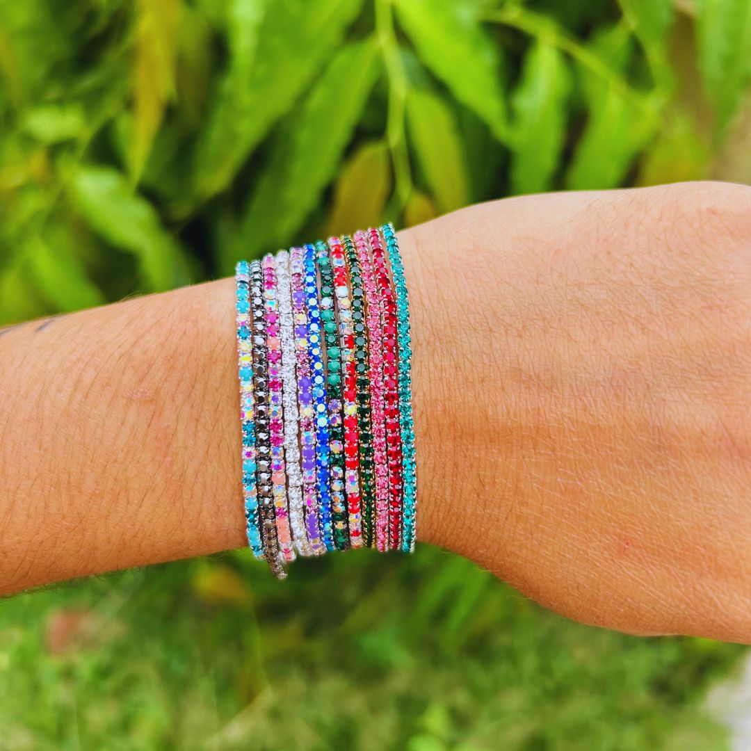 Stretchable Multicolor Bracelet - Pack of 12