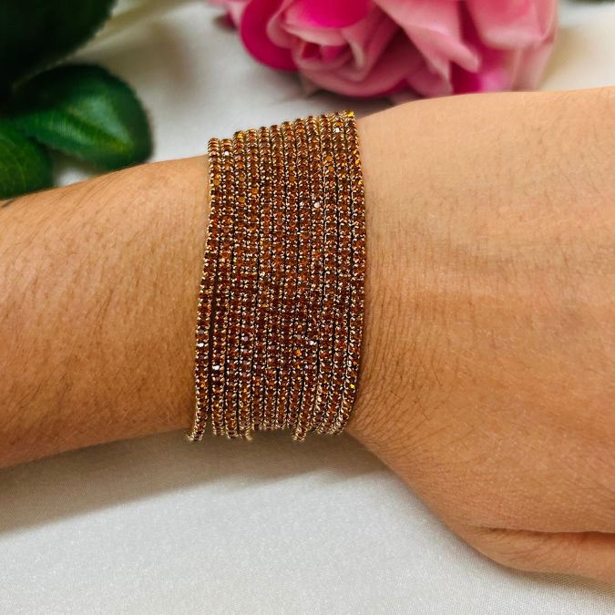 Stretchable Brown Bracelet - Pack of 12