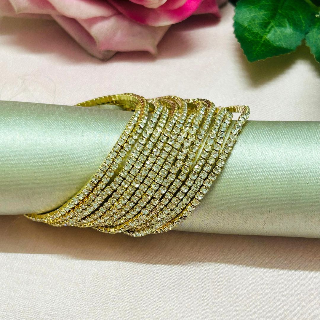 Stretchable Gold -  Plated Bracelet - Pack of 12