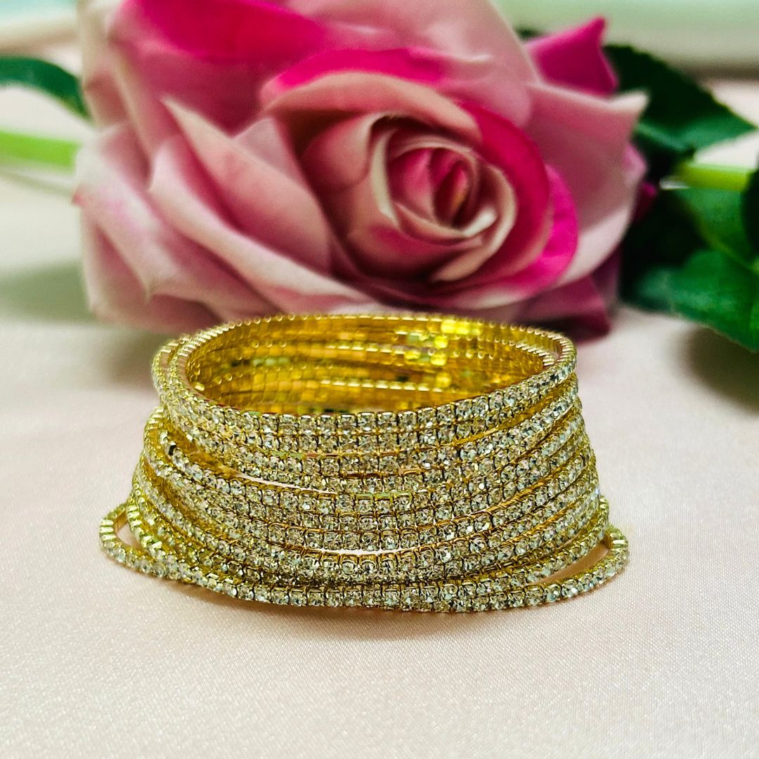 Stretchable Gold - Plated Bracelet - Pack of 12
