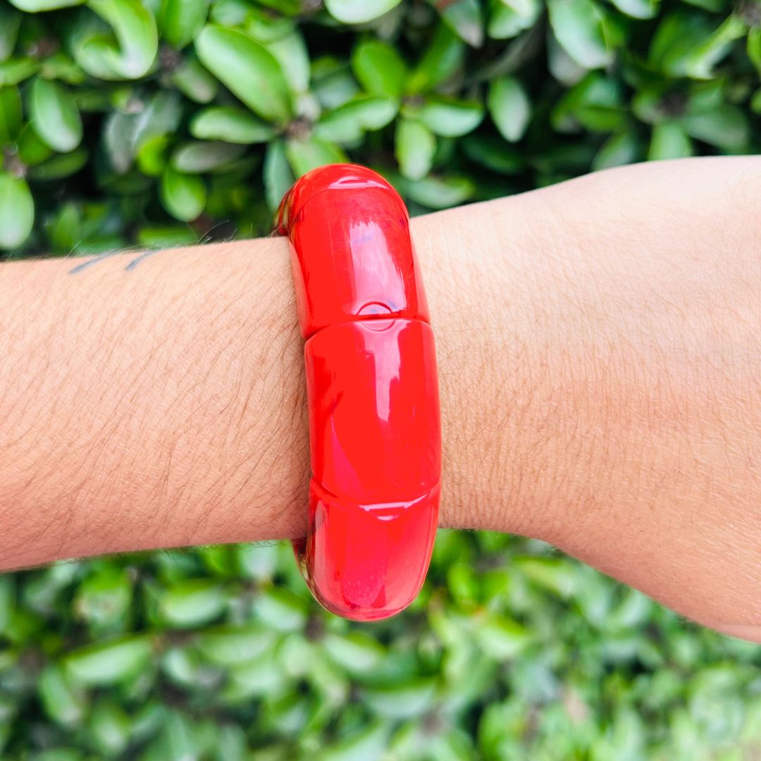 Red Acrylic Strechable Bracelet