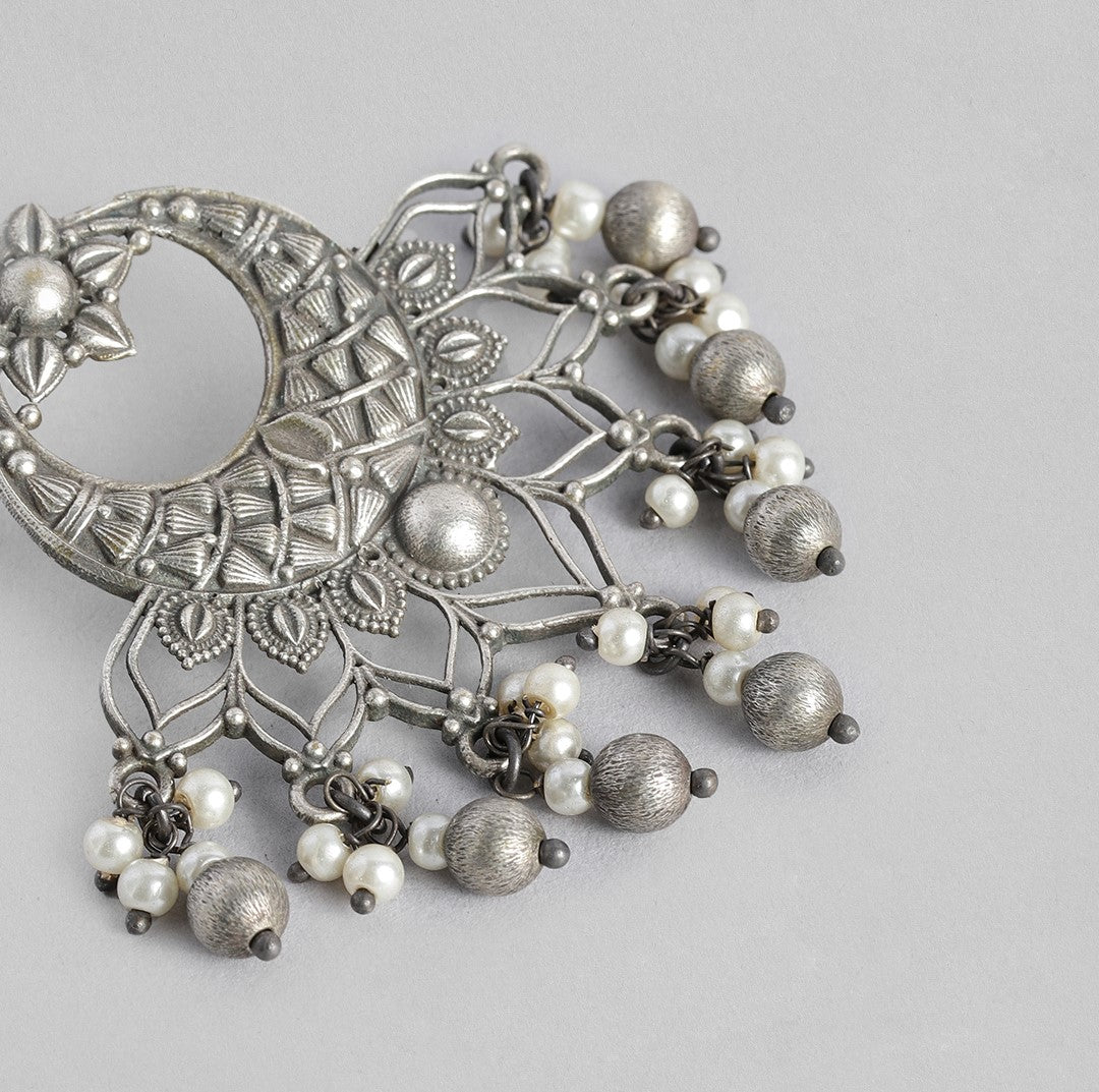 Silver-Plated Oxidised Classic Chandbalis