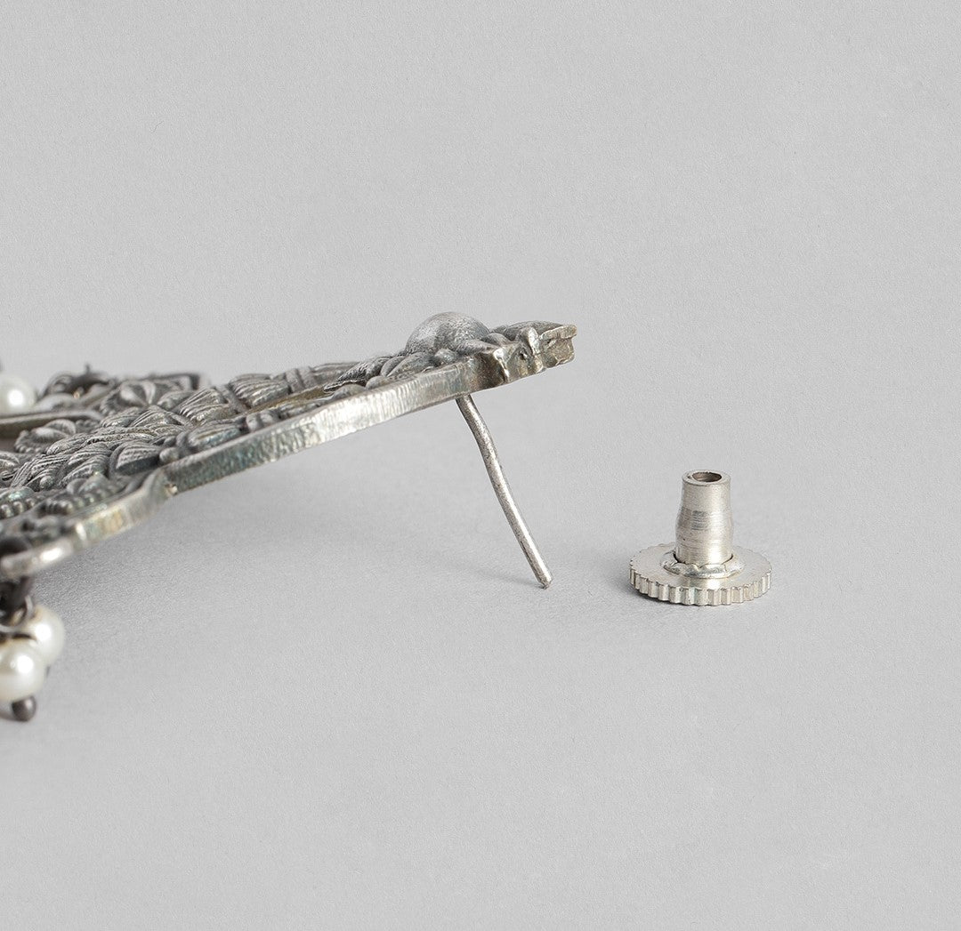 Silver-Plated Oxidised Classic Chandbalis