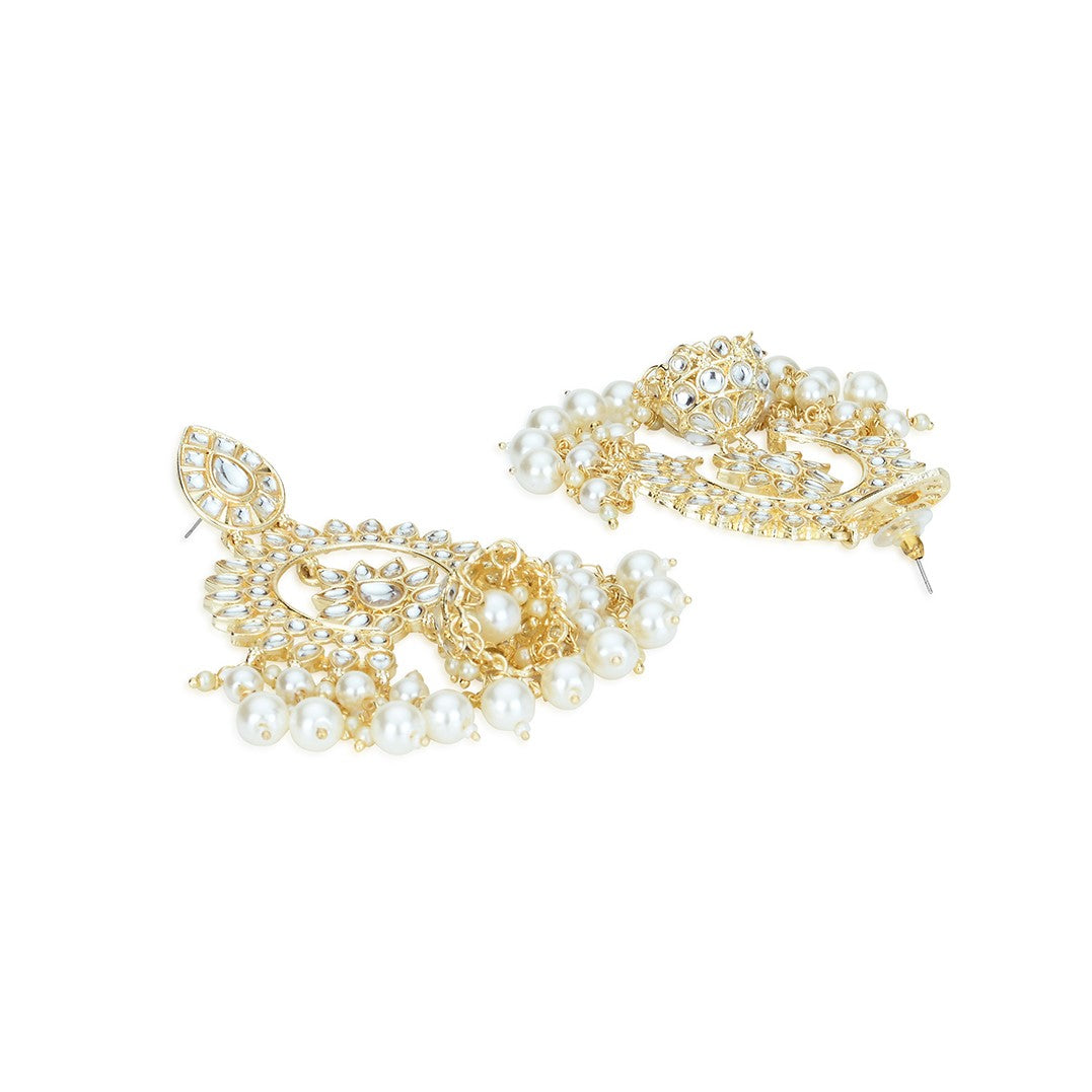 Gold Plated Chandbalis with Jhumka