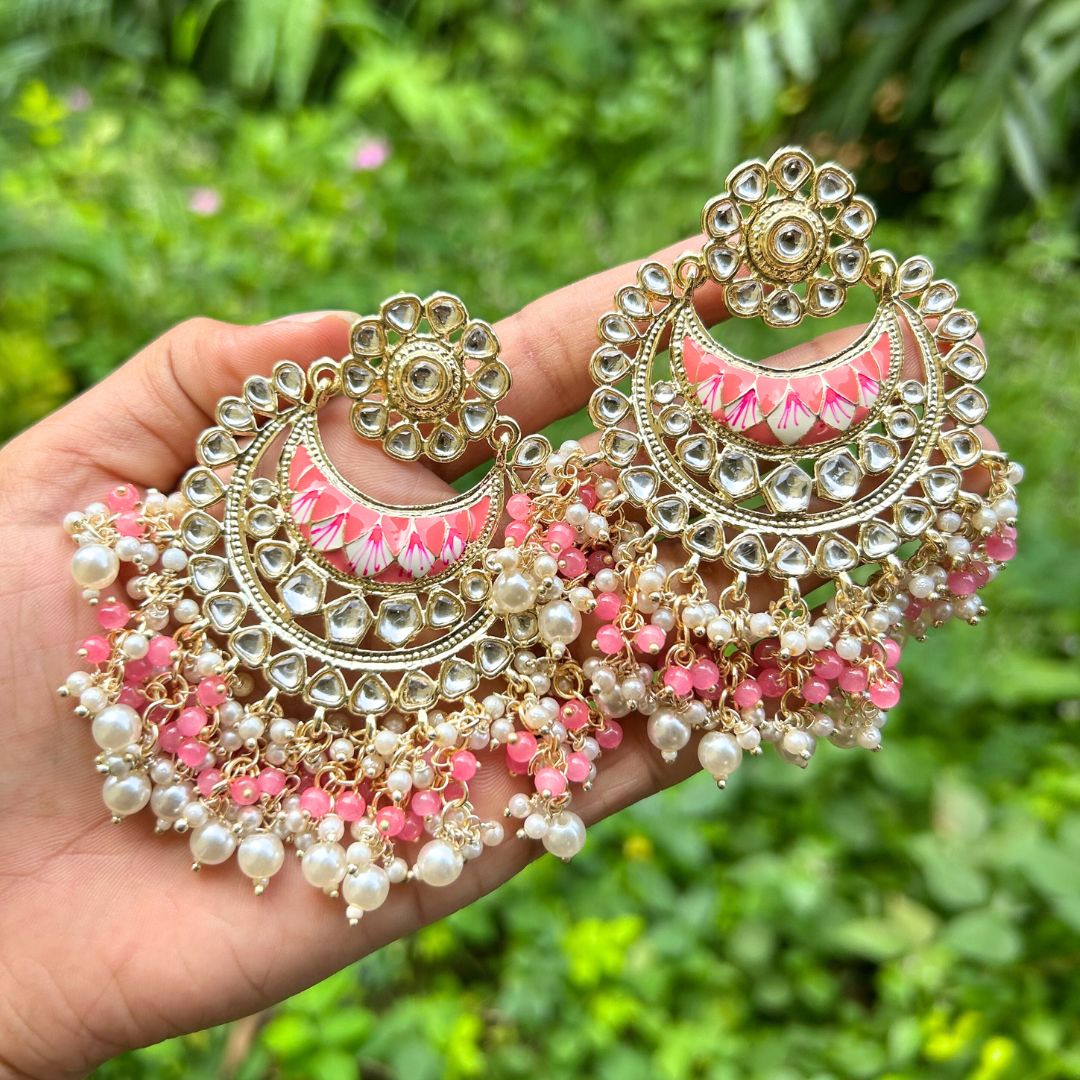 Gold Plated Contemporary Chandbalis Earrings