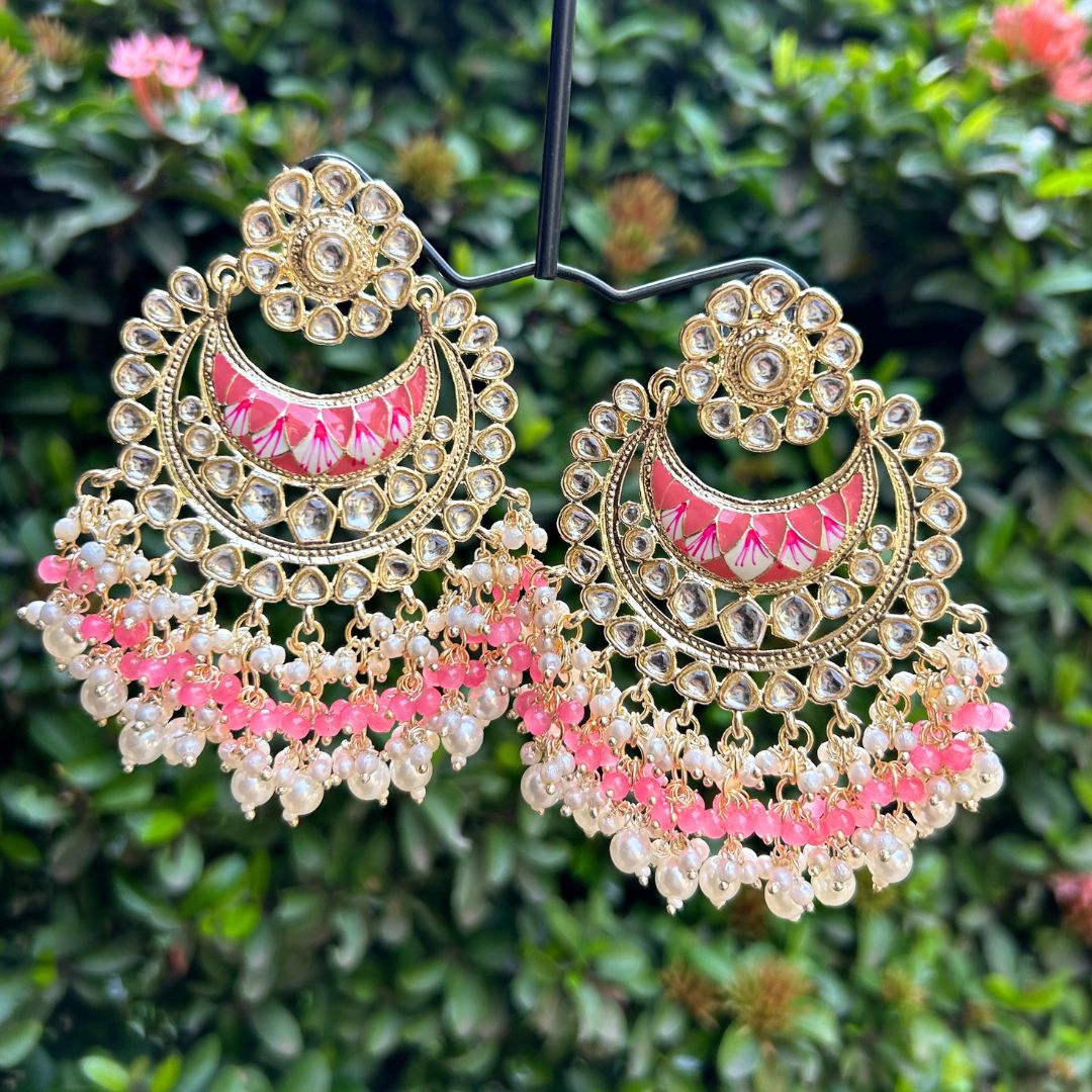 Gold Plated Contemporary Chandbalis Earrings