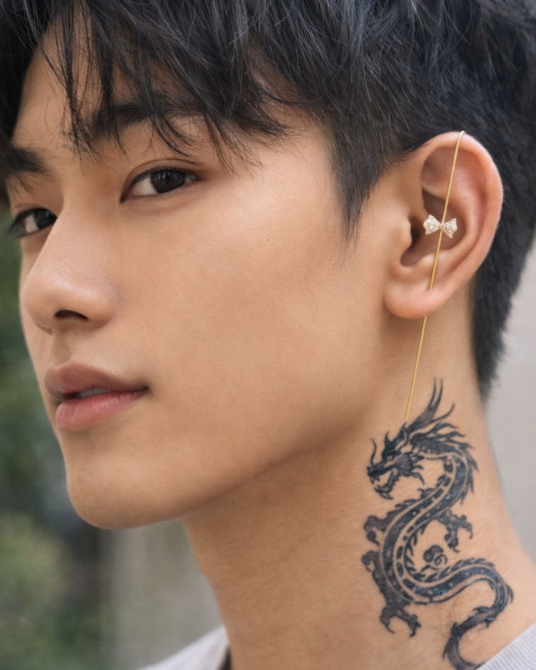 Golden Bow Unisex Ear Cuff