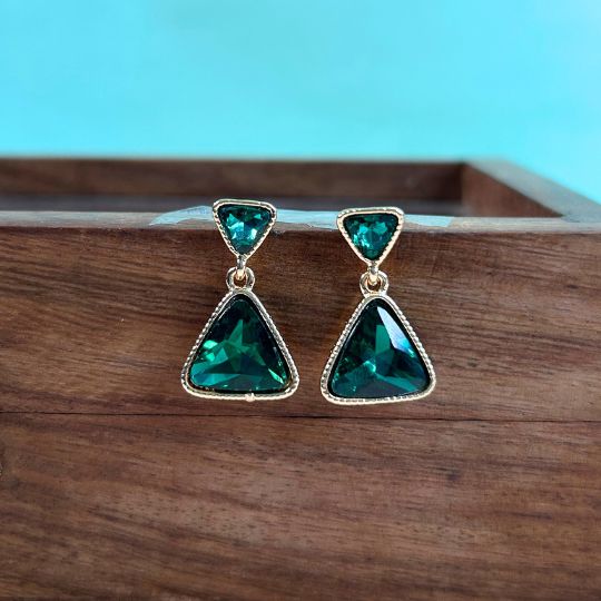 Dot Triangle Earrings