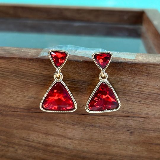 Dot Triangle Earrings