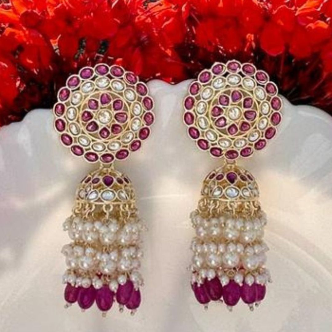 Sanya Purple Jhumkas
