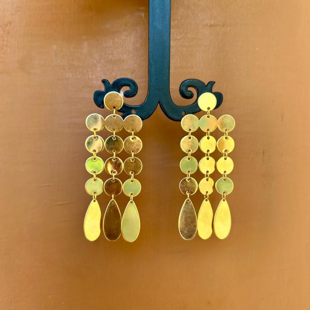 Golden Chandelier Drop Earrings