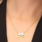 Gold Plated Evil Eye Pendant