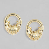 Gold-Plated Circular Earrings