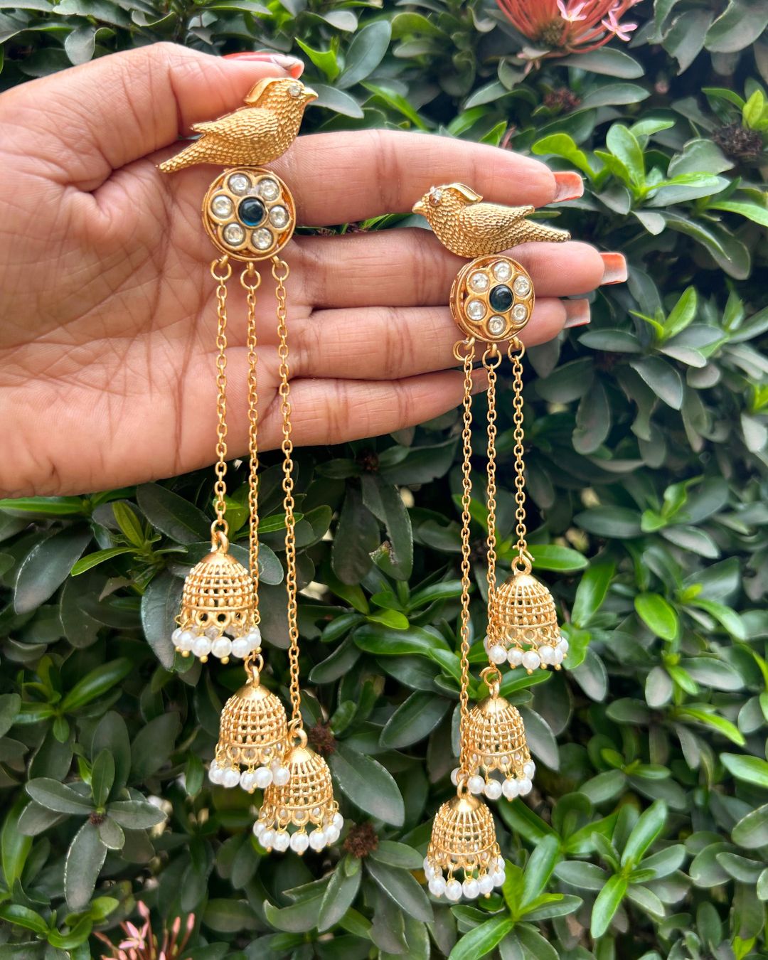 Panchi Blue Jhoomar Kashmiri Earrings