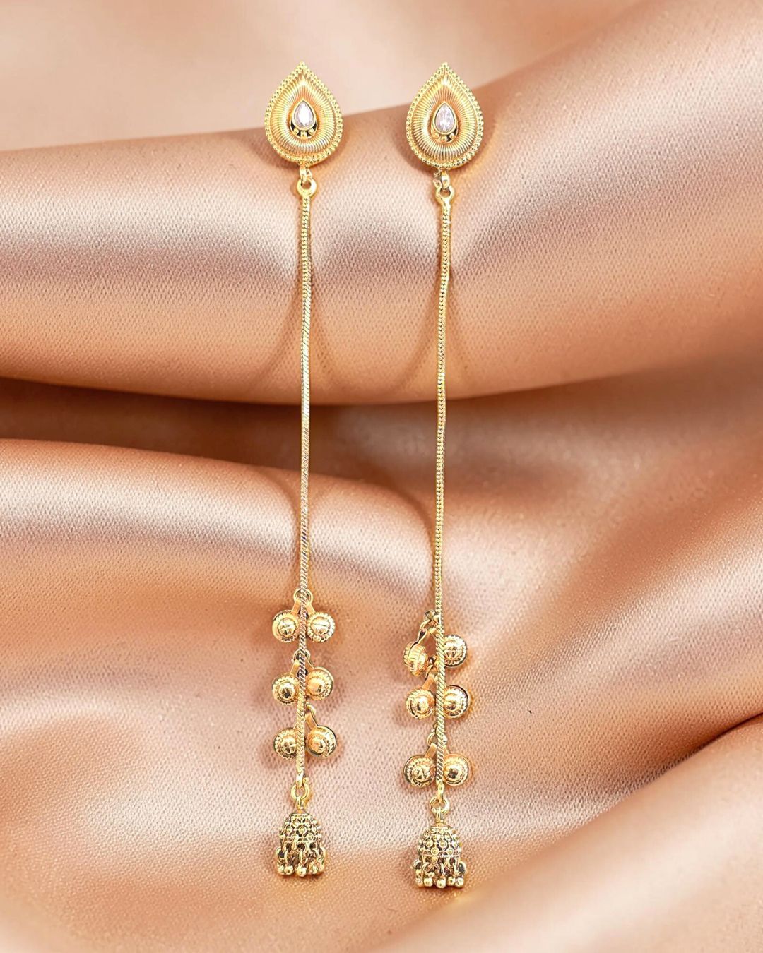 Naziya White Kashmiri Earrings