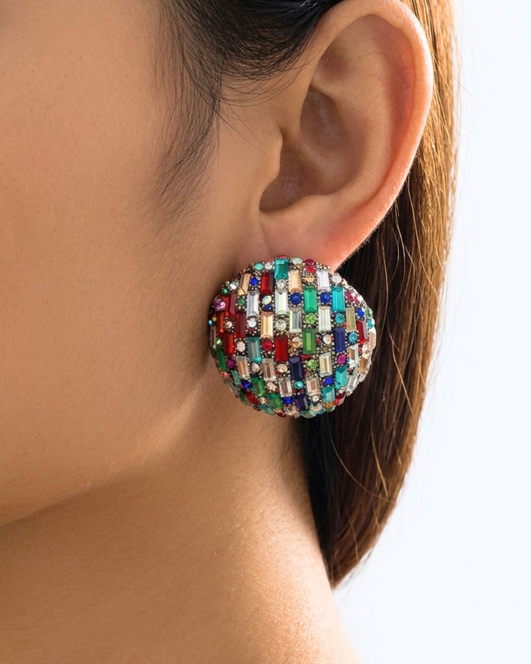 Bling Blogger Multi Stud Earrings - Big