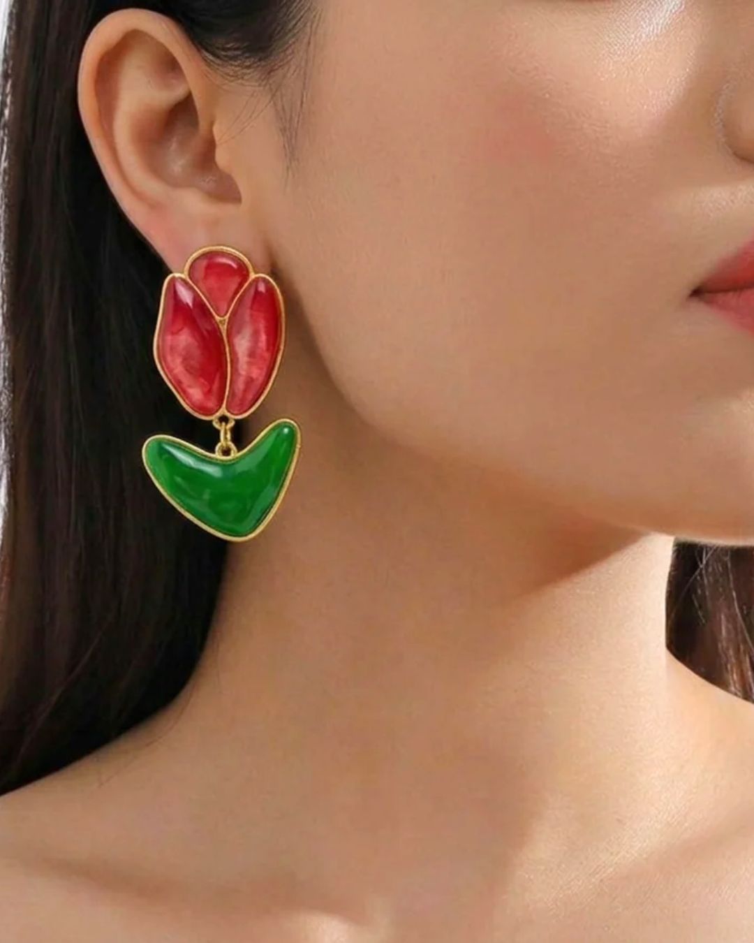 Premium Tulip Flower Earrings