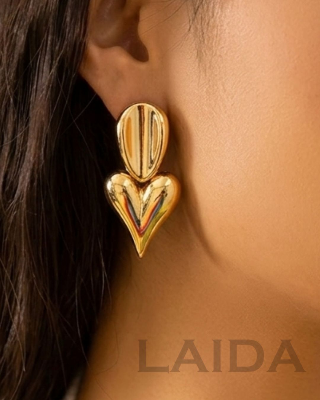 Heart Petal Drop Earrings