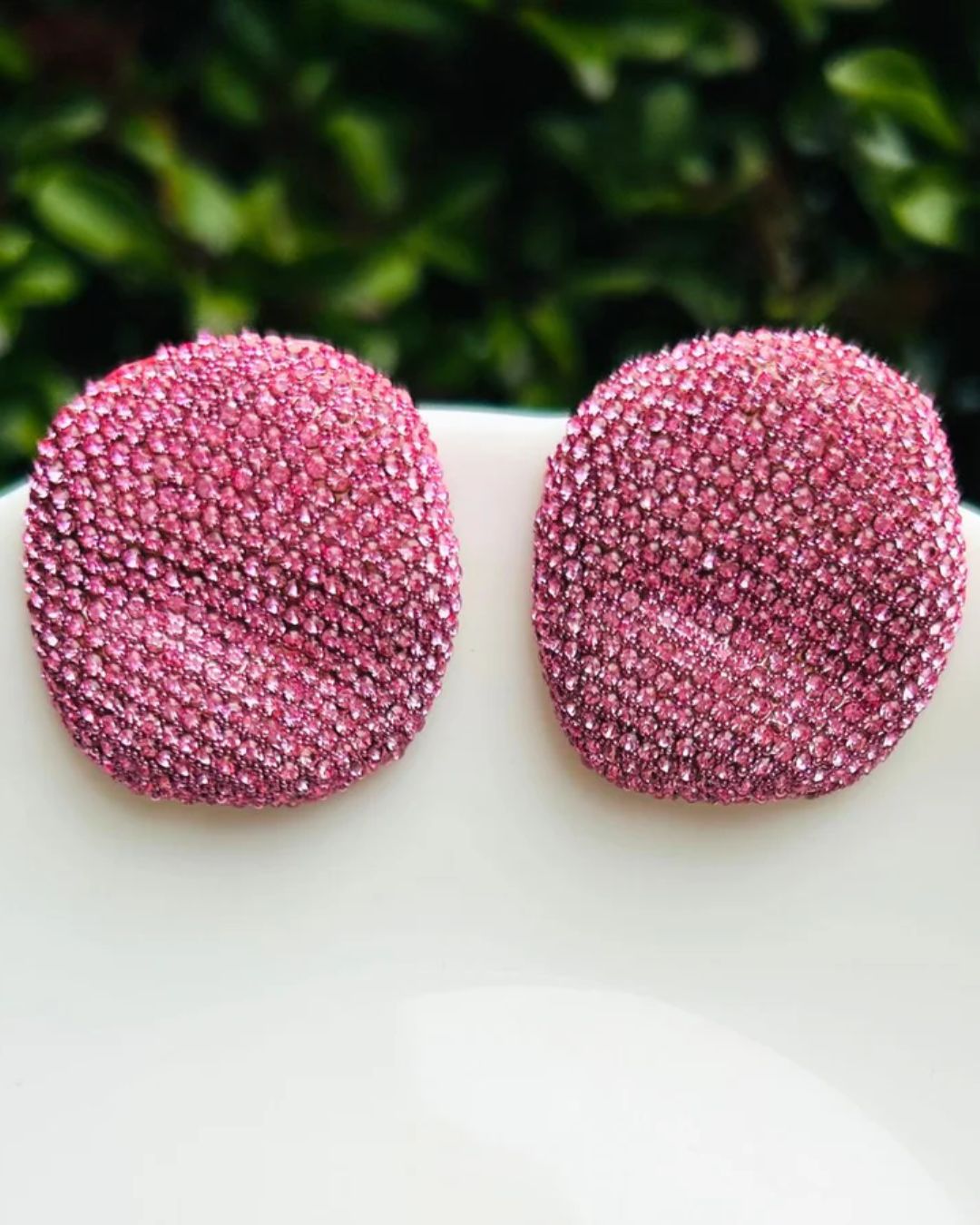 Bling Blogger Baby Pink Stud Earrings - Small