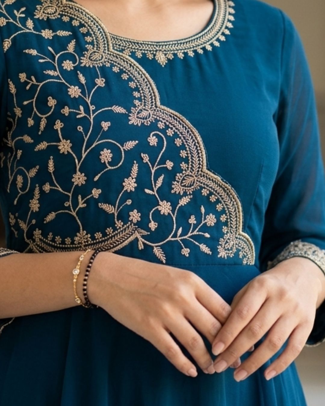 Minimal Layered Mangalsutra Bracelet