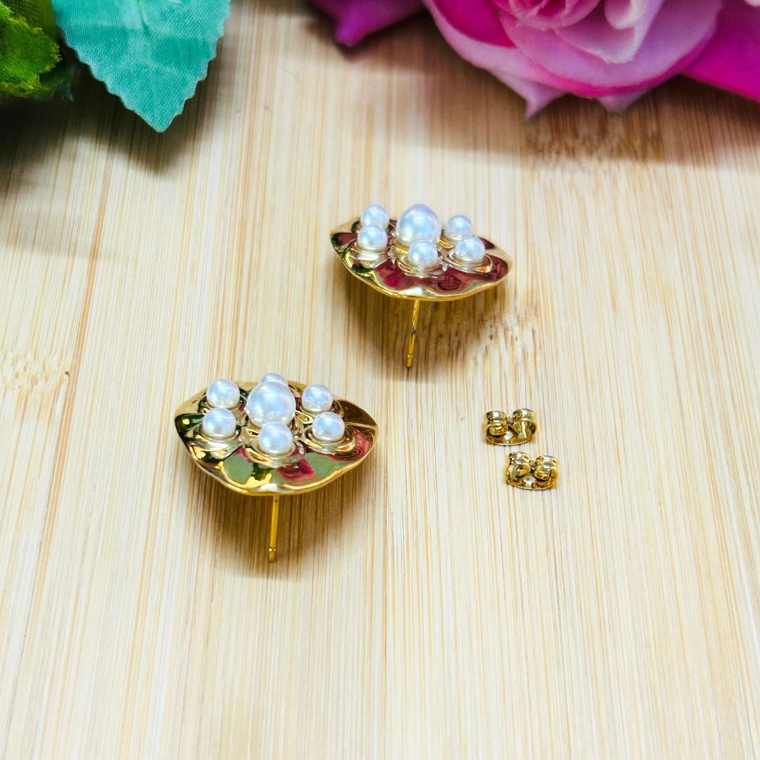 Pearl Bloom Stud Earrings