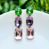 Multicolor Rhinestone Drop Earrings