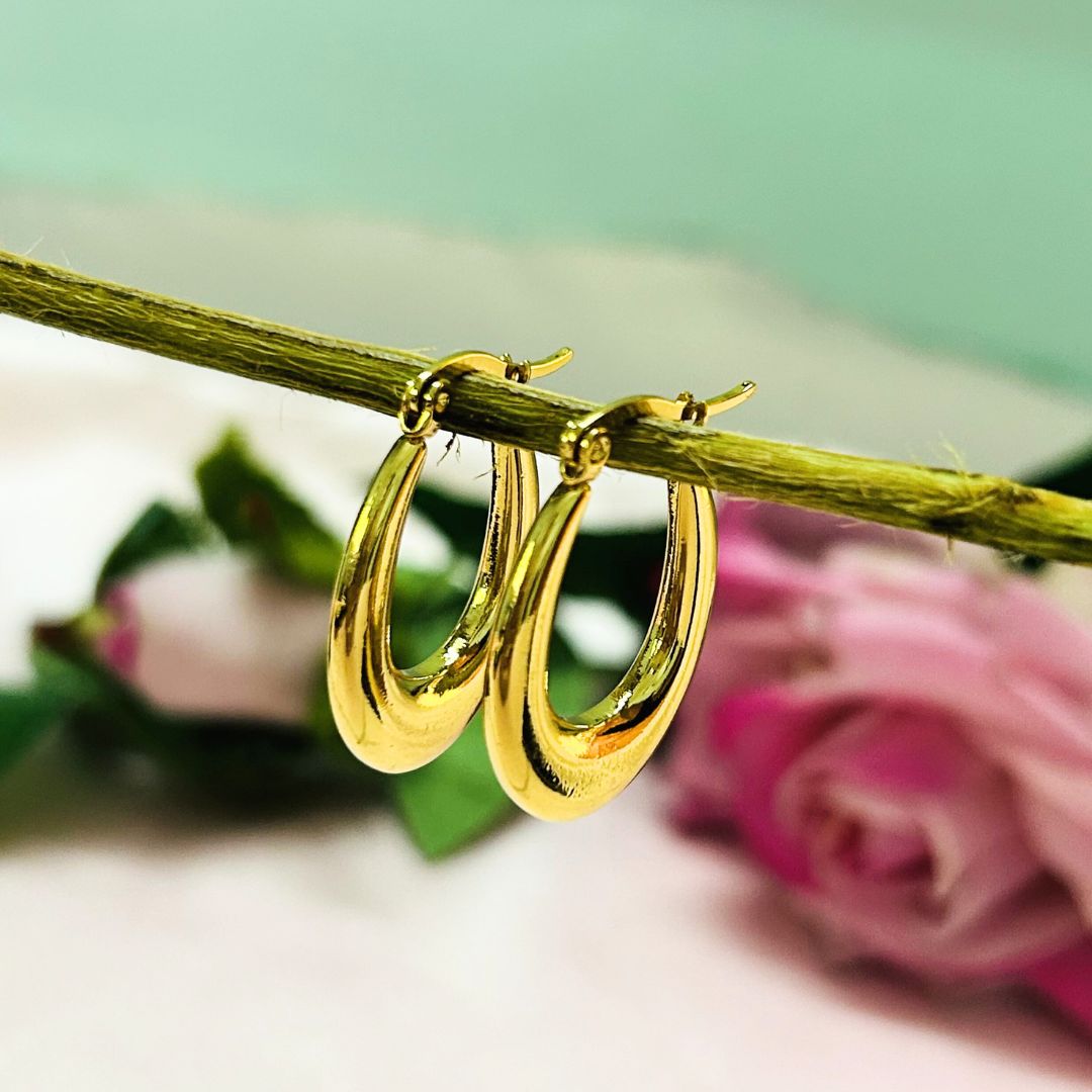 Golden Hoop Earrings