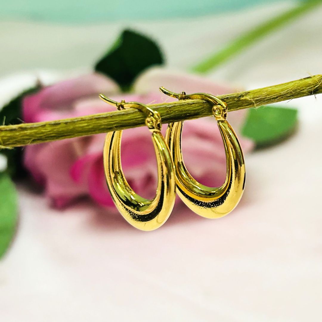 Golden Hoop Earrings