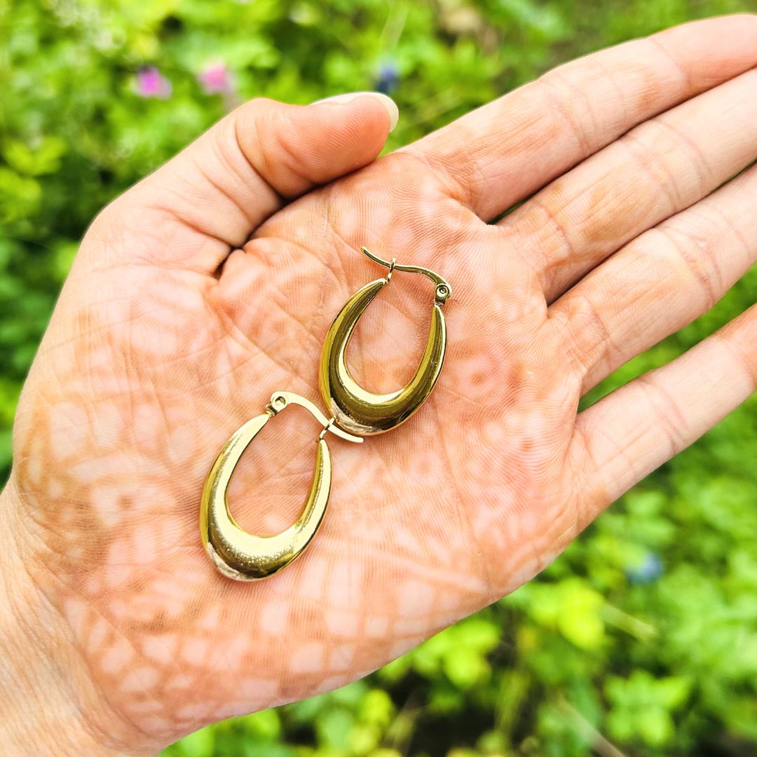 Golden Hoop Earrings