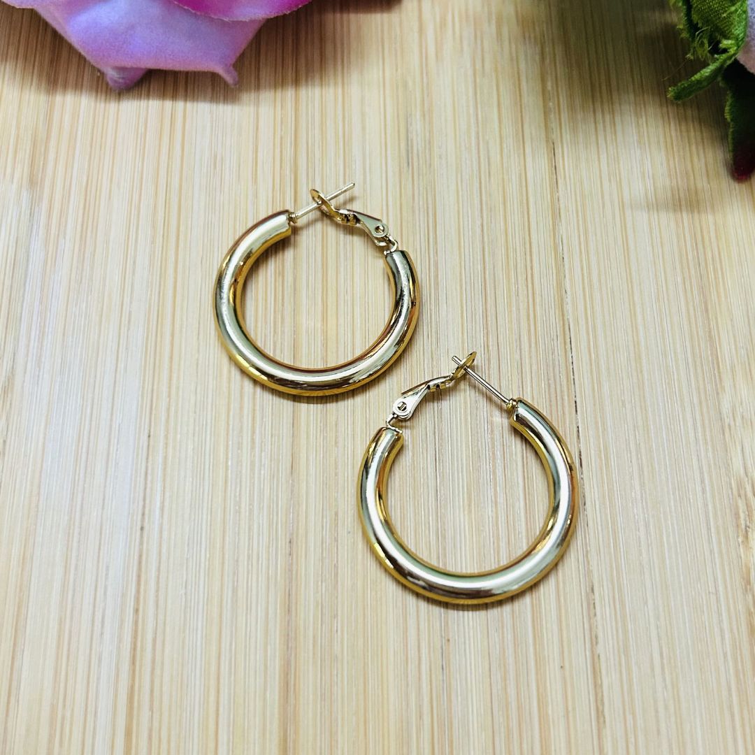 Golden Hoop Earrings